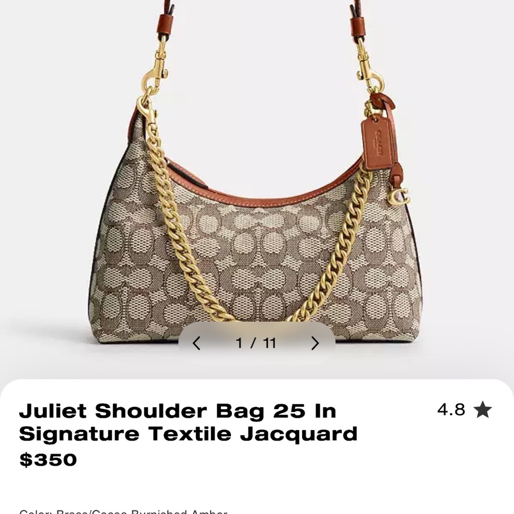 Coach Juliet Shoulder Bag 25 in Signature Jacquard